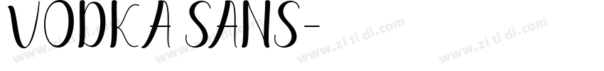 VODKA SANS字体转换
